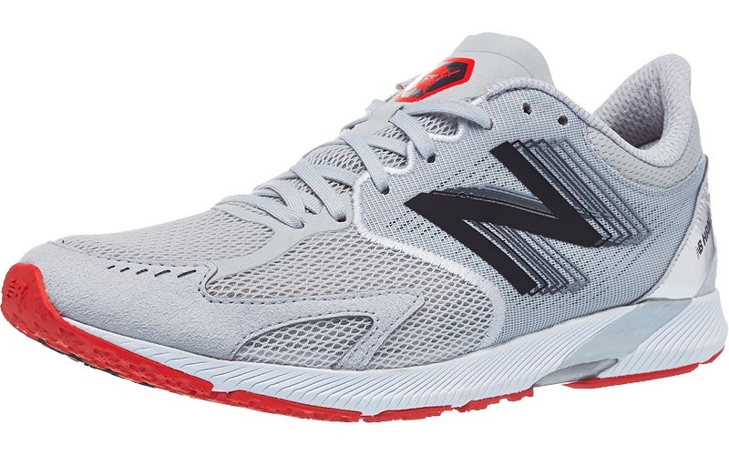 New Balance Hanzo R Men's Shoes Light Aluminium/Red 360° View | Running ...