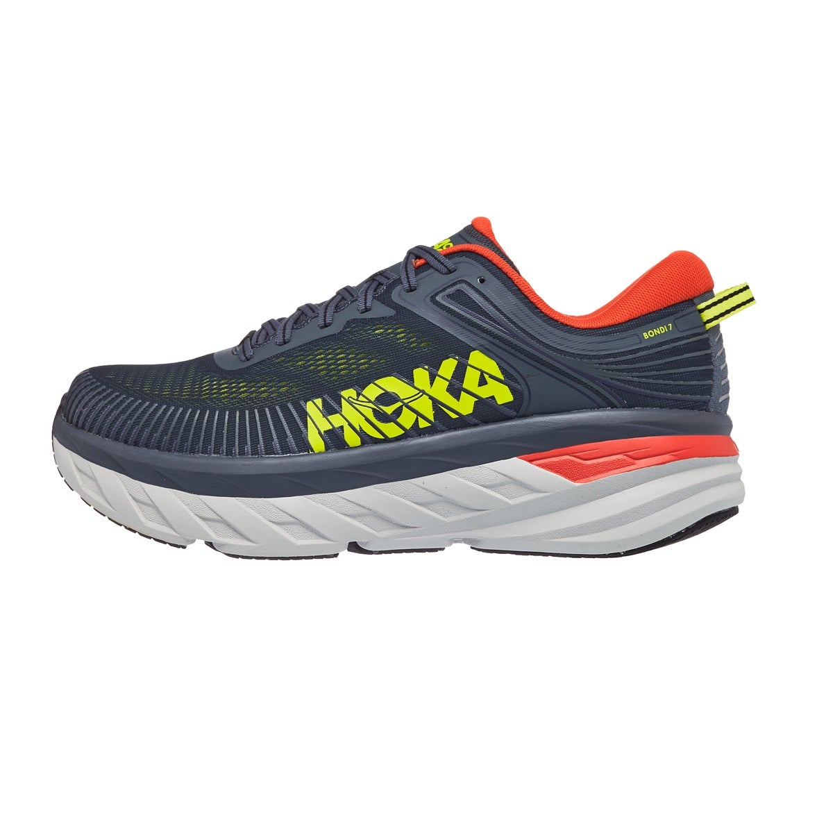 HOKA ONE ONE Bondi 7 Men's Shoes Turbulence/Chili 360° View | Running ...