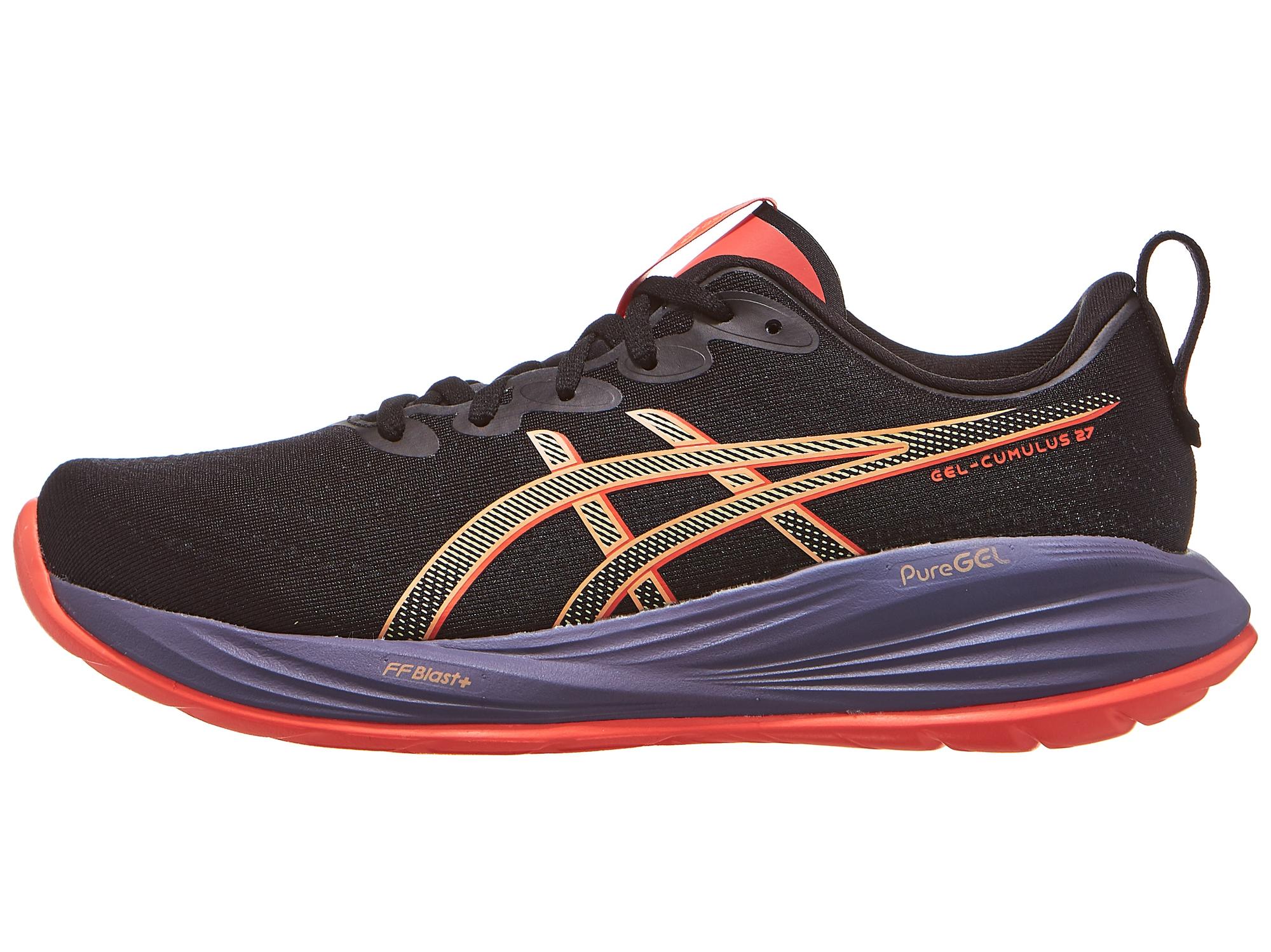 ASICS Gel Cumulus 27 Herren Laufschuhe Schwarz/Coral Reef