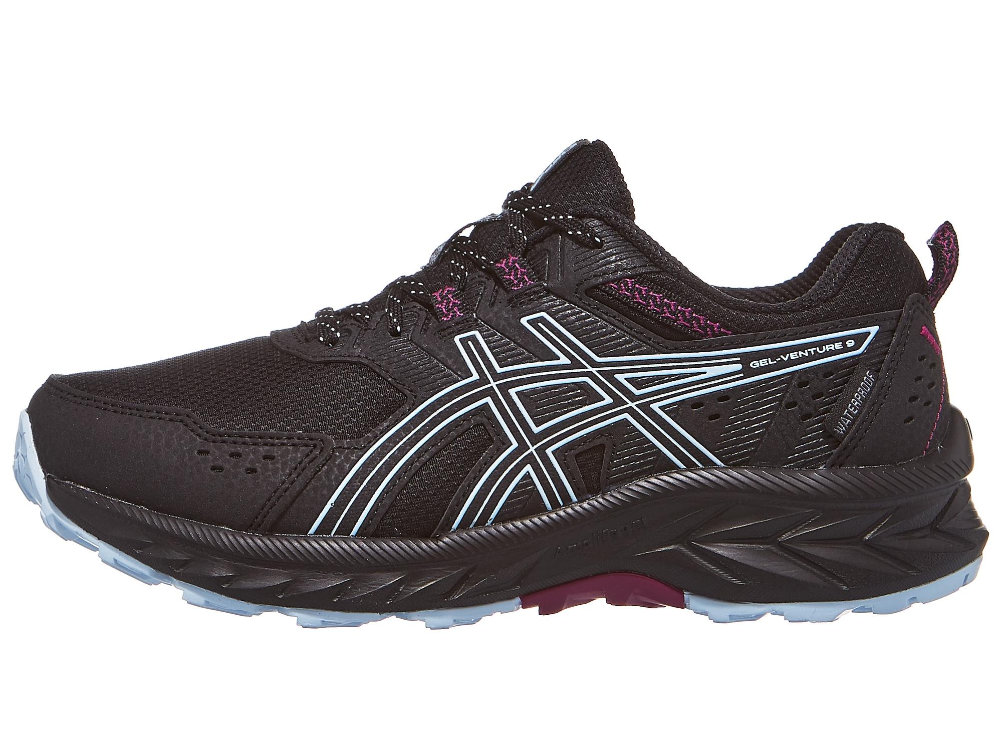 ASICS Gel Venture 9 WP Damen Laufschuh Black/Light Blue