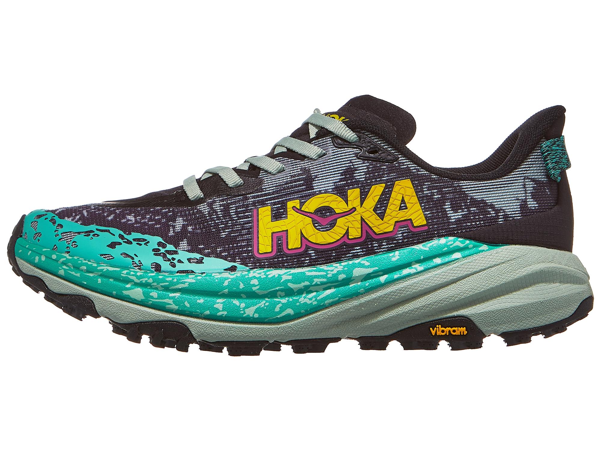 HOKA Speedgoat 6 Damen Laufschuh Schwarz/Aloe Vera