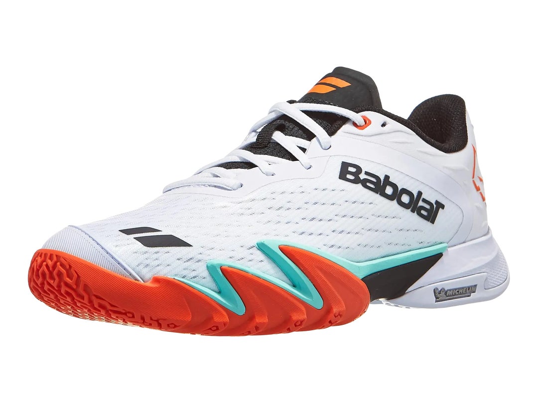 Férfi cipők Babolat Premura 3 Men Lebron White/ Orange (3A0S26C908/1101 Férfi cipők Babolat Premura 3 Men Lebron White/ Orange (3A0S26C908/1101