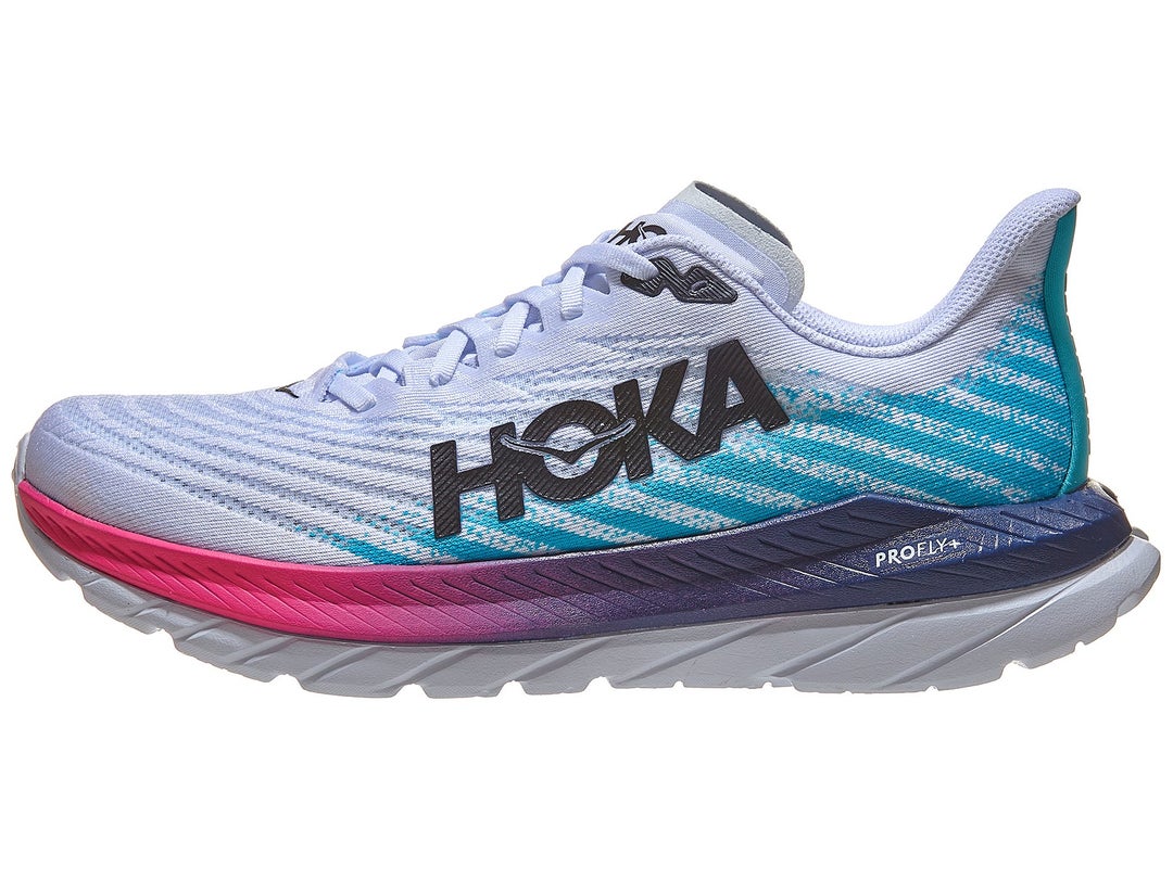 HOKA Mach 5 Herren Laufschuh Weiß/Scuba Running Warehouse Europe
