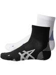 ASICS 2PPK Cushion Run Quarter Socks
