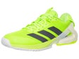 Chaussures Femme adidas adizero Ubersonic 5 Lemon/White - TERRE BATTUE