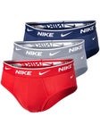 Nike Men's Cotton Stretch 3-Pack Boxer Brief - Rd/Gr