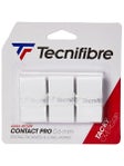 Tecnifibre Pro Contact Overgrips White Pro 3 Pack
