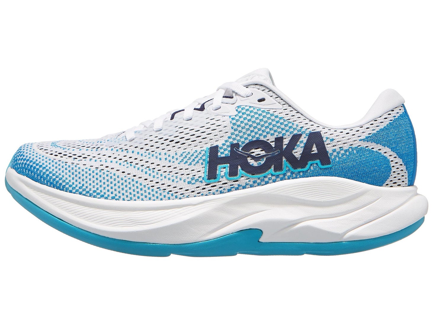 HOKA Rincon 4 Men's Shoes Frost/Skyward Blue - Running Warehouse Europe