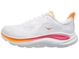 HOKA Clifton 10 Women's Shoes White/Electric Rose