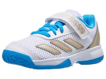 adidas Courtflash K Comfort AC White/Aqua Junior Shoes