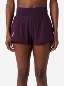 Asics Women's New York Match Laser Cut Short Burgundy