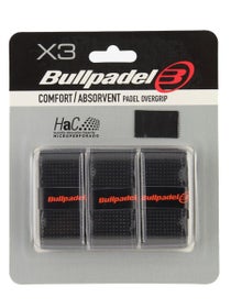 Surgrips Bullpadel GB-1201 Comfort Absortion Black (lot de 3)
