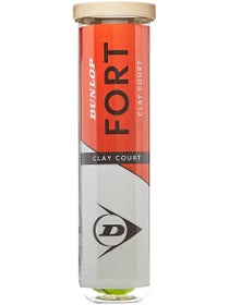 Tube de 4 Balles de Tennis Dunlop Fort Terre Battue