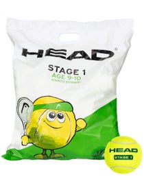 Bolsa de 72 Pelotas de Tenis de Head TIP Stage 1 Verde
