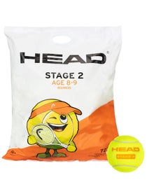 Bolsa de 72 Pelotas de Tenis Head TIP Stage 2, Naranja 