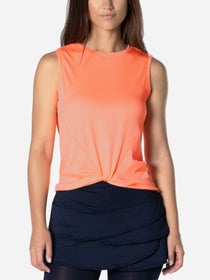 Lucky in Love Damen Twist Front Tank Orange