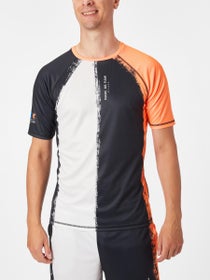 Marc De Paw Men's Color-Blocked Orange Crew