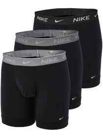 Nike Herren Baumwoll-Stretch Boxer Slip 3er-Pack Schwarz/Grau