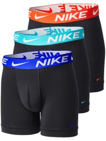 Nike Herren Essential Micro Boxershorts 3er-Pack Schwarz/Blau/Rot