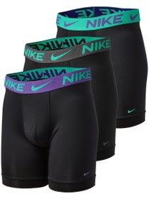 Nike Herren Essential Micro Boxer Slip 3er-Pack Schwarz/Gr&#xFC;n