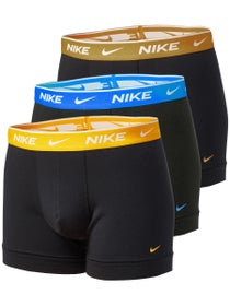 Nike Herren Baumwoll- Stretch Trunk 3er-Pack Schwarz/Blau/Gelb