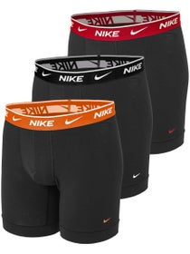 Nike Herren Baumwoll-Stretch Boxershorts 3er-Pack Schwarz/Orange/Gelb