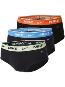 Nike Herren Baumwolle-Stretch Slip 3er-Pack Gelb/Violett/Schwarz