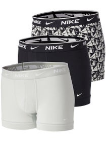 Nike Herren Baumwoll-Stretch Trunk 3er-Pack Print/Schwarz/Grau