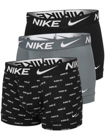 Nike Herren Microfiber Trunk 3er-Pack Print/Grau/Schwarz