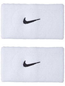 Nike Swoosh Doublewide Wristbands White/Black