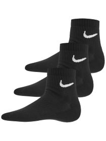 Nike Everyday Cushion Quarter 3-Pack Black Socks