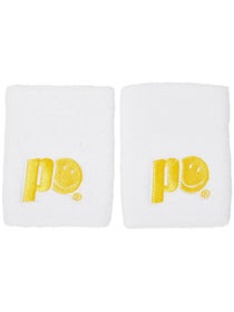Prince x Smiley Doublewide Wristbands White