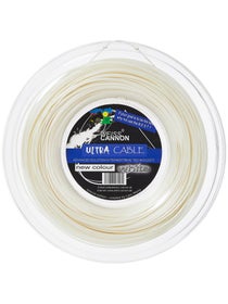 Weiss CANNON Ultra Cable 1.23mm Tennissaite - 200m Rolle (Weiß)