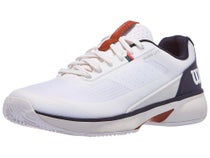 Chaussures Homme Wilson Rush Lite 5 White/Navy/Tofu - TERRE BATTUE