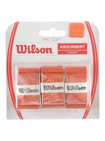 Wilson Pro Soft Overgrip Orange 3 Pack