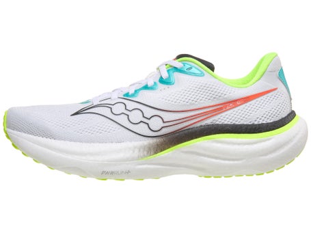 Saucony Ride 19\Mens Shoes\White/Citron
