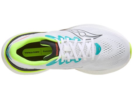 Saucony Ride 19\Mens Shoes\White/Citron