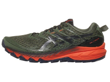 Zapatilla trail running mujer asics gel trabuco 10 verde naranja