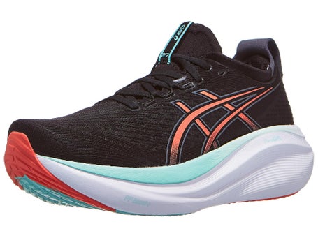 ASICS Gel Nimbus 27 Herren Laufschuhe Schwarz Coral