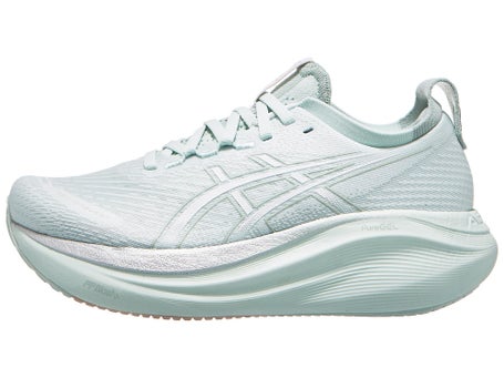ASICS Gel Nimbus 27\Womens Shoes\Pure Aqua/White
