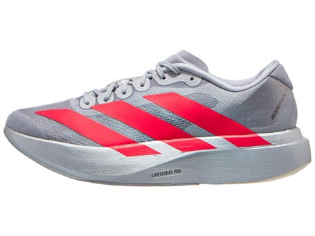 adidas Adizero Evo SL\Womens Shoes\Silver/Red/Iron