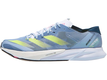 adidas adizero Adios 8 Men's Shoes Blue/White - Running Warehouse Europe
