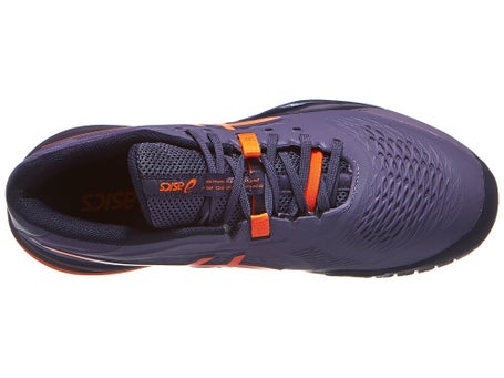 Chaussures Homme Asics Gel Resolution X Grey Purple Orange TOUTES SURFACES