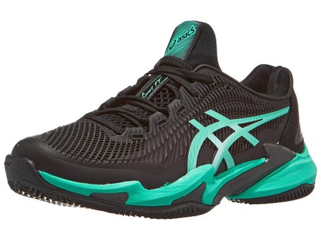 Chaussures Homme Asics Court FF 3 Black Aurora Green TERRE BATTUE