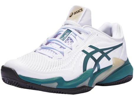 Chaussures Homme Asics Court FF 3 White Foggy Teal TERRE BATTUE