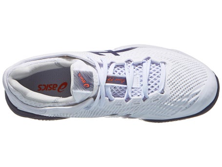 Chaussures Homme Asics Court FF 3 White Purple Orange TERRE BATTUE