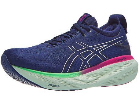 Zapatillas mujer ASICS Gel Nimbus 25 Azul Índigo/Plata - Running Warehouse  Europe