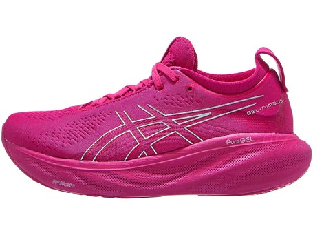 Overlappen Aap Certificaat ASICS Gel Nimbus 25 Damen Laufschuh Pink/Silber - Running Warehouse Europe