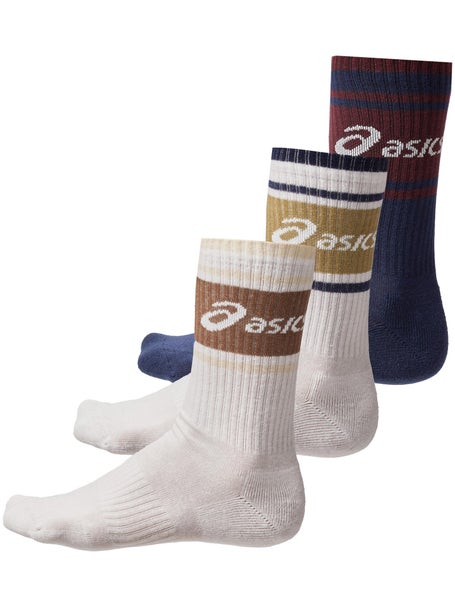 Asics Tennis 3 Pack Crew Sock White/Black