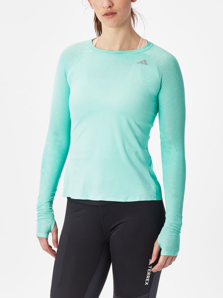 Compra Camiseta de Manga Larga Running para Mujer, Teal